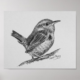 Wren Bird Art Poster