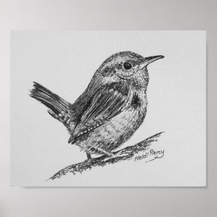 Wren Bird Art Poster