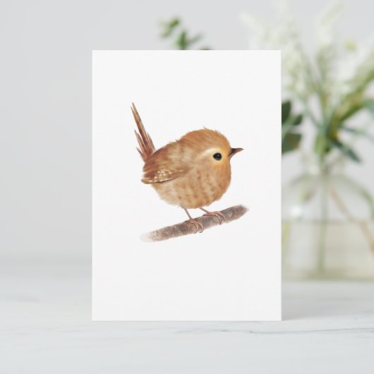 Wren Bird Blank-briefkaarten Bedankkaart (Staand voorkant)
