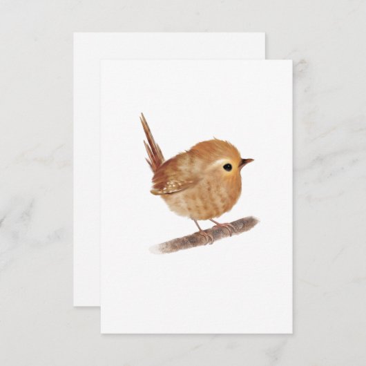Wren Bird Blank-briefkaarten Bedankkaart (Voorkant / Achterkant)