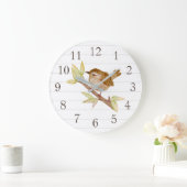 Wren Bird Home Decor Wall Clock Grote Klok (Huis)
