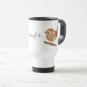 Wren Bird Personalized Travel Mug Reisbeker (Voorkant rechts)