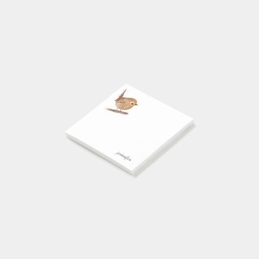 Wren Bird Post-it® notes (Schuin)