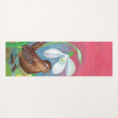 Wren Bird & Snowdrop & Spring Yogamat (Achterkant (horizontaal))