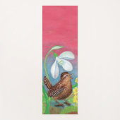 Wren Bird & Snowdrop & Spring Yogamat (Voorkant)