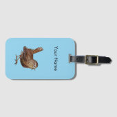 Wren Bird (Troglodytes) gepersonaliseerd Bagagelabel (Voorkant (horizontaal))