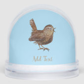 Wren Bird (Troglodytes) gepersonaliseerd Sneeuwbol (Voorkant)