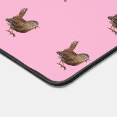 Wren Bird (Troglodytes) Lichtroze Bureaumat (Hoek)