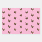 Wren Bird (Troglodytes) Lichtroze Inpakpapier Vel (Voorkant)