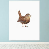 Wren Bird (Troglodytes Troglodytes) Canvas Afdruk (Insitu (Houten vloer))