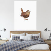 Wren Bird (Troglodytes Troglodytes) Canvas Afdruk (Insitu (Slaapkamer))