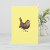 Wren Bird (Troglodytes Troglodytes) Kaart (Staand voorkant)