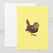 Wren Bird (Troglodytes Troglodytes) Kaart (Voorkant / Achterkant)