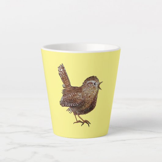 Wren Bird (Troglodytes Troglodytes) Latte Mok (Voorkant)