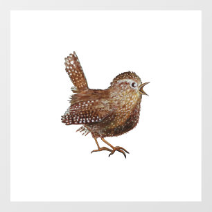 Wren Bird (Troglodytes Troglodytes) Raamsticker