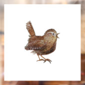 Wren Bird (Troglodytes Troglodytes) Raamsticker (Vel 2)
