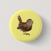 Wren Bird (Troglodytes Troglodytes) Ronde Button 3,2 Cm (Voorkant)