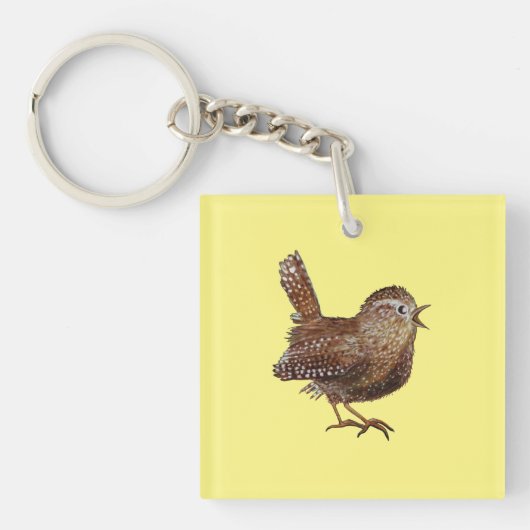 Wren Bird (Troglodytes Troglodytes) Sleutelhanger (voorkant)