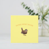 Wren Bird (Troglodytes Troglodytes) zingend Kaart (Staand voorkant)