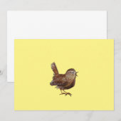 Wren Bird (Troglodytes Troglodytes) zingend Kaart (Voorkant / Achterkant)
