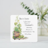 Wren Bird Vineyard Wijnproeverij Verjaardag Kaart (Staand voorkant)