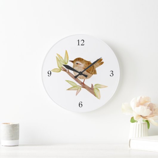 Wren Bird Wall Clock Grote Klok (Huis)