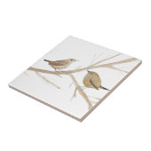 Wren Bird Wildlife Waterverf Kunst Schattig Tegeltje (Zijkant)