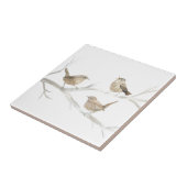 Wren Bird Wildlife Waterverf Kunst Schattig Tegeltje (Zijkant)