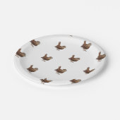 Wren Bird zingt luid en mooi lied Papieren Bordje (Gekanteld)