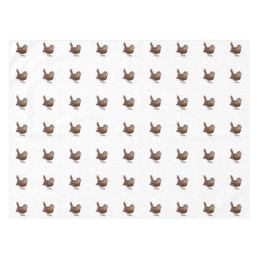 Wren Bird zingt luid en mooi lied Tafelkleed (Voorkant (Horizontaal))