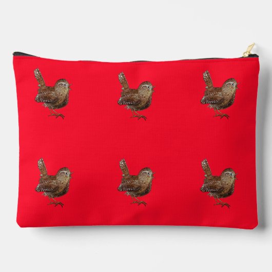 Wren Bird Zingt Vivid Red Etui (Achterkant)
