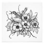 Wren bouquet foto afdruk (Voorkant)