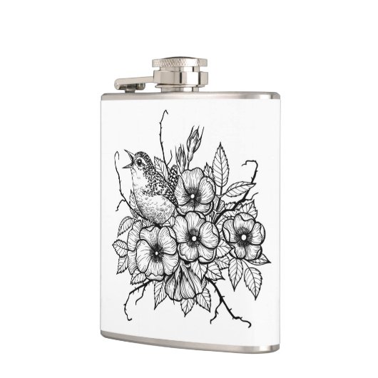 Wren bouquet heupfles (Links)