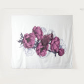 Wren bouquet wandkleed (Voorkant (horizontaal))