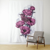 Wren bouquet wandkleed (In situ)