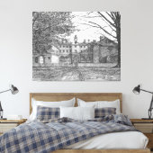 Wren Building, Williamsburg, Virginia Canvas Afdruk (Insitu (Slaapkamer))