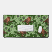 Wren en hellebore, lichtgroen bureaumat (Keyboard & Muis)