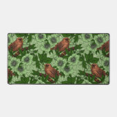 Wren en hellebore, lichtgroen bureaumat (Voorkant)