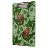 Wren en hellebore, lichtgroen klembord (Links)