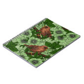 Wren en hellebore, lichtgroen notitieboek (Linkerzijde)