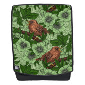 Wren en hellebore, lichtgroen rugtassen (Voorkant)