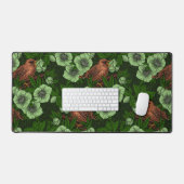 Wren en hellebore op donkergroen bureaumat (Keyboard & Muis)