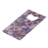 Wren en hellebore, roze en violet creditkaart flessenopener (Achterkant Gekanteld)