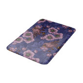 Wren en helleboren, violet en roze badmat (Gekanteld)