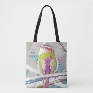 Wren ik ga Shopping Canvas tas
