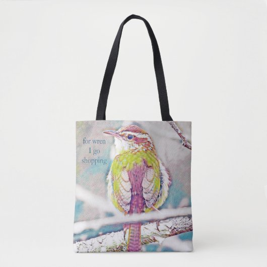 Wren ik ga Shopping Canvas tas (Voorkant)