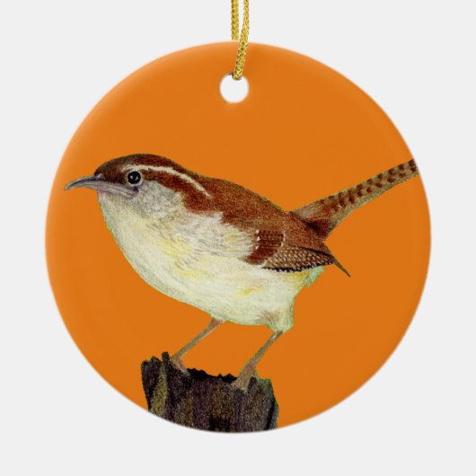 Wren Keramisch Ornament (Voorkant)