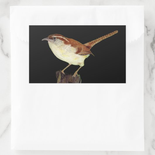 Wren Rechthoekige Sticker (Tas)