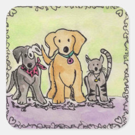 Wren, Robby en Jay Sticker