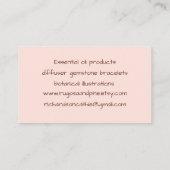 Wren Rugosa Roos Pine Cone Waterverf Botanisch Visitekaartje (Achterkant)